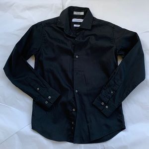 Calvin Klein Black LongSleeve Dress Shirt Boys Sz 12
